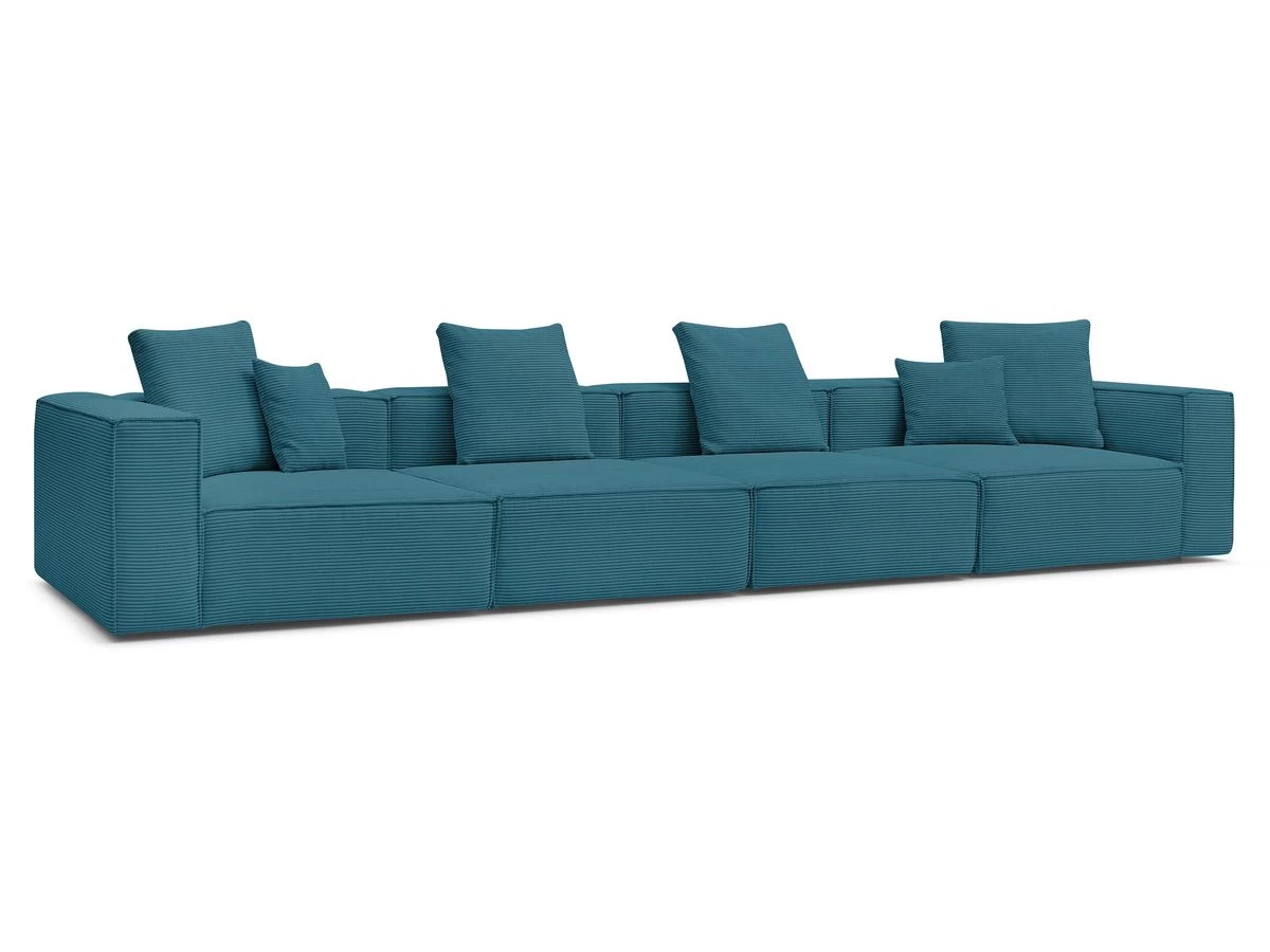 Canapé Droit Fixe Modulable 5 Places VAUBAN Velours Côtelé 3 Canapé Droit Fixe Modulable 5 Places VAUBAN Velours Côtelé