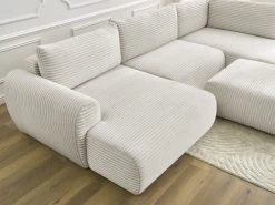 Canapé Panoramique Convertible Coffre LUCIEN Gros Côtelé Doux Avec Pouf 19 Canapé Panoramique Convertible Coffre LUCIEN Gros Côtelé Doux Avec Pouf -Velvet Magasin canape panoramique convertible coffre lucien gros cotele doux avec pouf 7