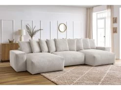 Canapé Panoramique Convertible Coffre Ultra Moelleux VOLTAIRE -Velvet Magasin canape panoramique convertible coffre ultra moelleux voltaire 2