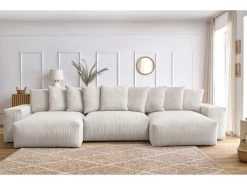 Canapé Panoramique Convertible Coffre Ultra Moelleux VOLTAIRE -Velvet Magasin canape panoramique convertible coffre ultra moelleux voltaire 3