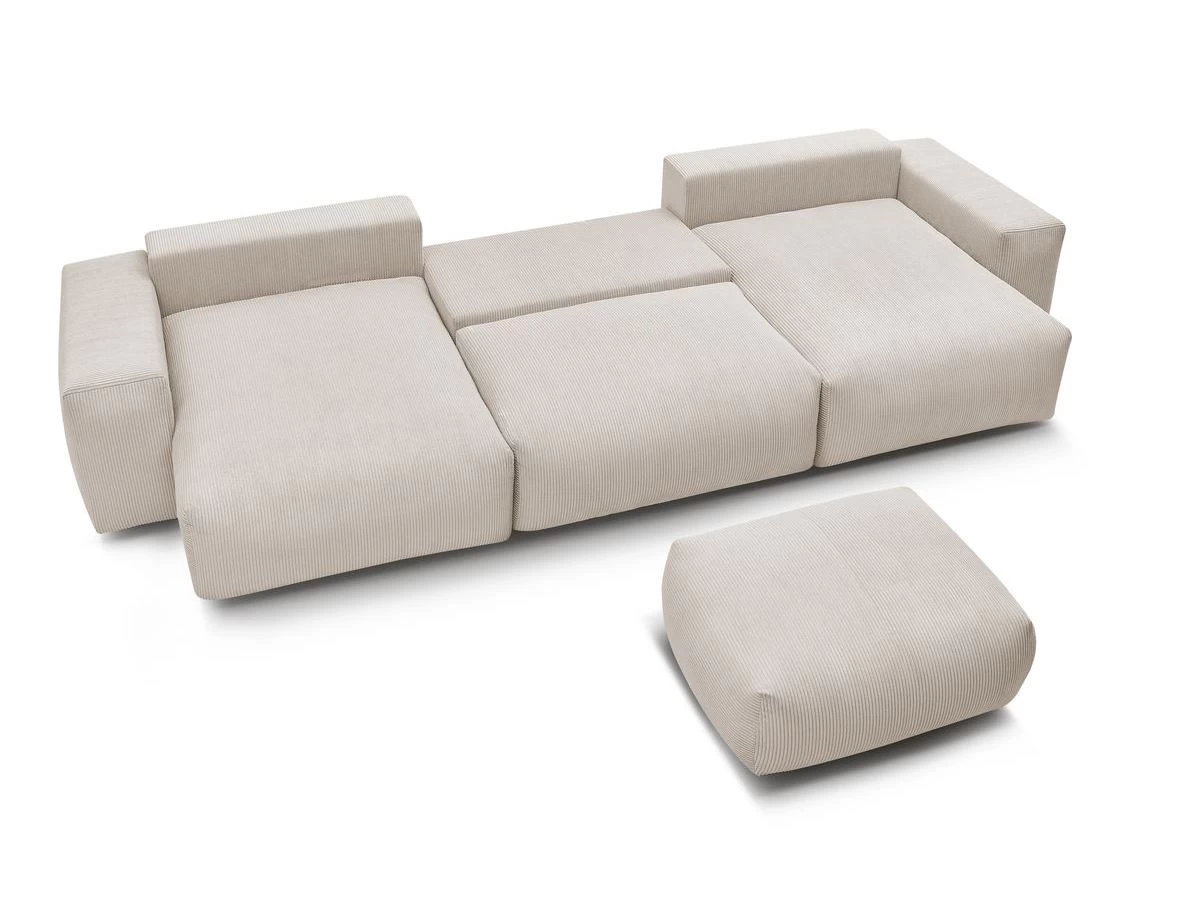 Canapé Panoramique Convertible Coffre Ultra Moelleux VOLTAIRE Avec Pouf 11 Canapé Panoramique Convertible Coffre Ultra Moelleux VOLTAIRE Avec Pouf – Image 9