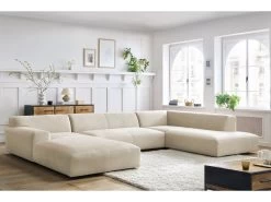 Canapé Panoramique Fixe LAVENA Tissu Velours 14 Canapé Panoramique Fixe LAVENA Tissu Velours -Velvet Magasin canape panoramique fixe lavena tissu velours 2