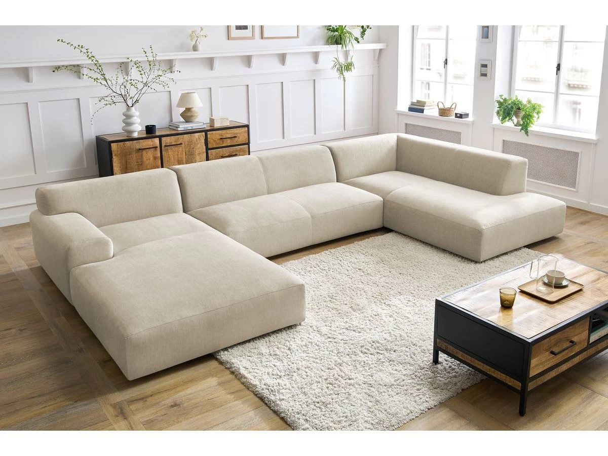 Canapé Panoramique Fixe LAVENA Tissu Velours 8 Canapé Panoramique Fixe LAVENA Tissu Velours – Image 6