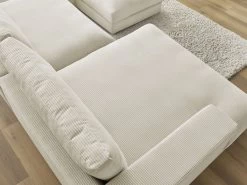 Canapé Panoramique Fixe LEONARD Velours Côtelé Avec Pouf 18 Canapé Panoramique Fixe LEONARD Velours Côtelé Avec Pouf -Velvet Magasin canape panoramique fixe leonard velours cotele avec pouf 6