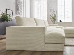 Canapé Panoramique Fixe LEONARD Velours Côtelé Avec Pouf 20 Canapé Panoramique Fixe LEONARD Velours Côtelé Avec Pouf -Velvet Magasin canape panoramique fixe leonard velours cotele avec pouf 8