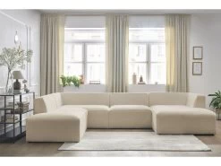 Canapé Panoramique Fixe MEGEVE Tissu Bouclette 15 Canapé Panoramique Fixe MEGEVE Tissu Bouclette -Velvet Magasin canape panoramique fixe megeve tissu bouclette 3