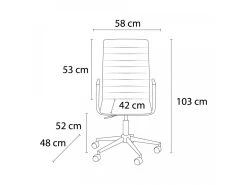 Chaise De Bureau WINSLEY Noir -Velvet Magasin chaise de bureau winsley noir 6