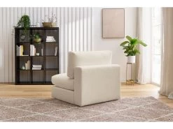 Chauffeuse 1 Place Pour Canapé Modulable Ultra Moelleux PARIS Tissu Bouclette