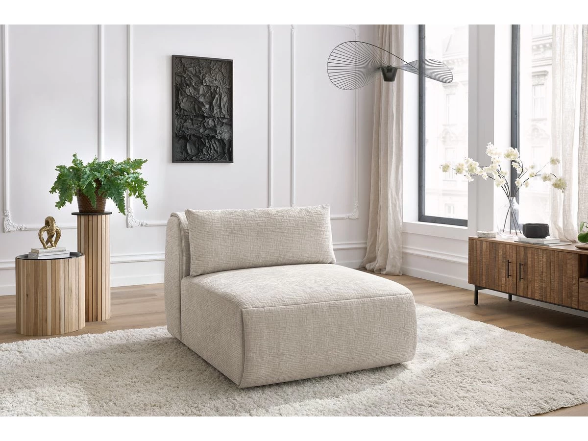 Chauffeuse 1 Place Sans Accoudoir Pour Canapé Modulable JEANNE Tissu Texturé 10 Chauffeuse 1 Place Sans Accoudoir Pour Canapé Modulable JEANNE Tissu Texturé – Image 8