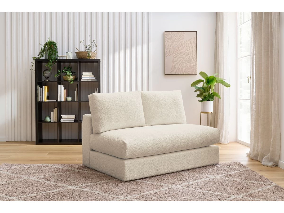 Chauffeuse 2 Places Pour Canapé Modulable Ultra Moelleux PARIS Tissu Bouclette 4 Chauffeuse 2 Places Pour Canapé Modulable Ultra Moelleux PARIS Tissu Bouclette – Image 2