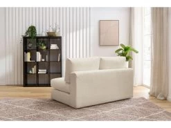 Chauffeuse 2 Places Pour Canapé Modulable Ultra Moelleux PARIS Tissu Bouclette