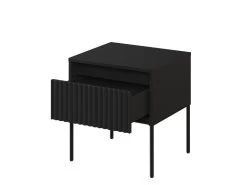 Chevet 1 Tiroir LENARA Avec Tasseaux Et LED -Velvet Magasin chevet 1 tiroir lenara avec tasseaux et led 1