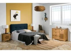 Commode 4 Tiroirs 1 Porte CAPRI Bois Clair