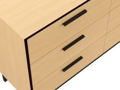 Commode 6 Tiroirs LINEA Hêtre Et Noir 10 Commode 6 Tiroirs LINEA Hêtre Et Noir -Velvet Magasin commode 6 tiroirs linea hetre et noir 3