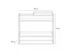 Console 3 étagères SIMIANE Chêne -Velvet Magasin console 3 etageres simiane chene 4