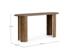 Console Ovale JULIE Bois Massif De Manguier -Velvet Magasin console ovale julie bois massif de manguier 9