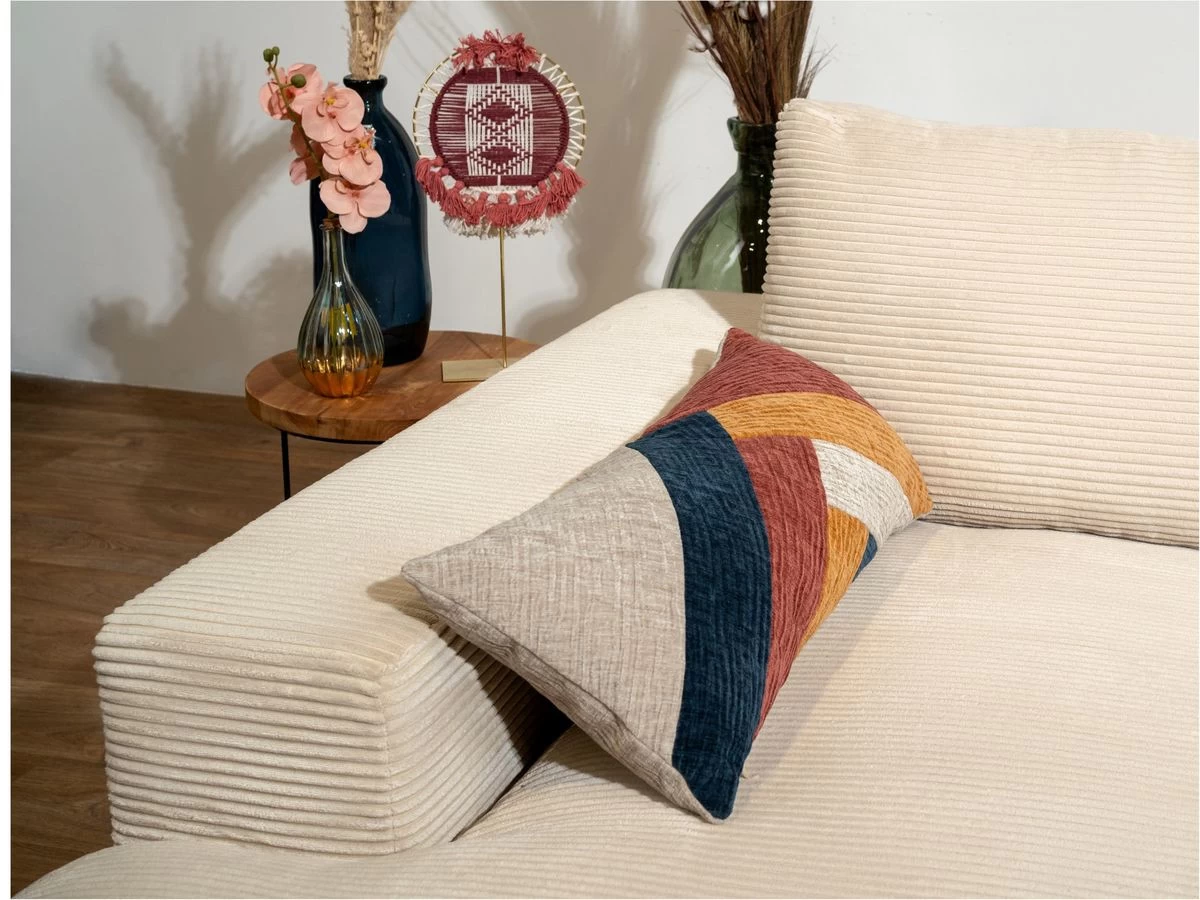 Coussin Patchwork Réversible 70 X 30 Cm ORA 3 Coussin Patchwork Réversible 70 X 30 Cm ORA