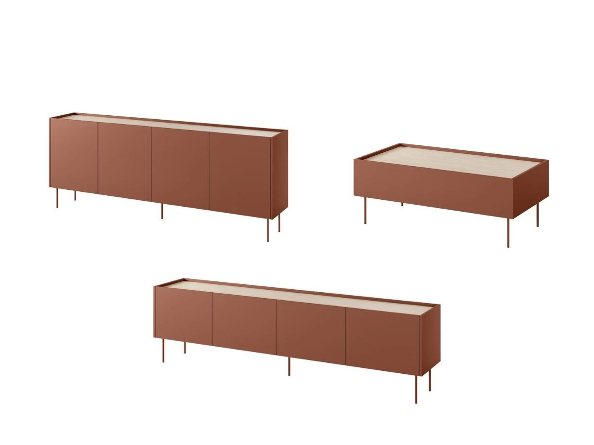 Ensemble ATLAS Avec Buffet 220 Cm + Meuble TV 220 Cm + Table Basse 120 Cm 4 Ensemble ATLAS Avec Buffet 220 Cm + Meuble TV 220 Cm + Table Basse 120 Cm – Image 2