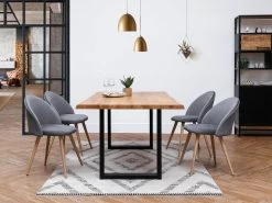 Ensemble AWANI Avec Table à Manger Extensible + Banc Pieds Carrés Chêne Massif 19 Ensemble AWANI Avec Table à Manger Extensible + Banc Pieds Carrés Chêne Massif -Velvet Magasin ensemble awani avec table a manger extensible banc pieds carres chene massif 7