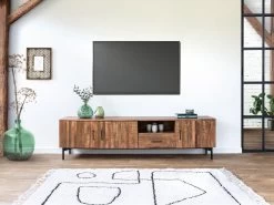 Ensemble BALTHAZAR Avec Buffet 160 Cm + Meuble TV Bois Massif De Manguier -Velvet Magasin ensemble balthazar avec buffet 160 cm meuble tv bois massif de manguier 6