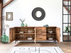 Ensemble BALTHAZAR Avec Buffet 200 Cm + Meuble TV Bois Massif De Manguier 15 Ensemble BALTHAZAR Avec Buffet 200 Cm + Meuble TV Bois Massif De Manguier -Velvet Magasin ensemble balthazar avec buffet 200 cm meuble tv bois massif de manguier 3