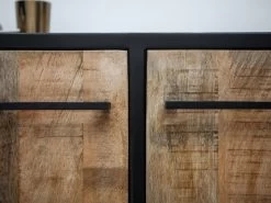 Ensemble BEAUBOURG Avec Buffet 160 Cm + Bibliothèque Bois De Manguier -Velvet Magasin ensemble beaubourg avec buffet 160 cm bibliotheque bois de manguier 5