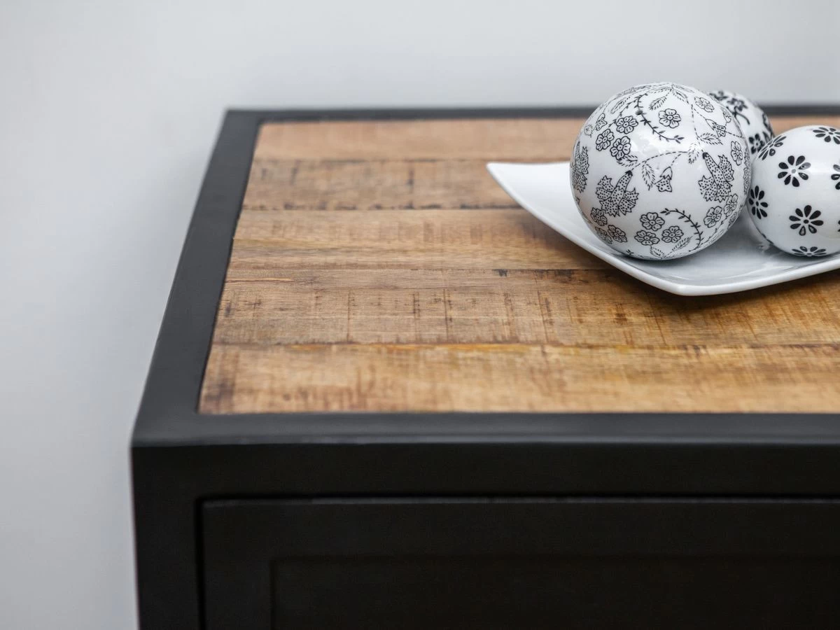 Ensemble BEAUBOURG Avec Buffet 200 Cm + Bibliothèque Bois De Manguier 8 Ensemble BEAUBOURG Avec Buffet 200 Cm + Bibliothèque Bois De Manguier – Image 6