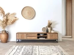 Ensemble BERGERAC Avec Buffet 190 Cm + Meuble TV 200 Cm Bois Massif De Manguier 17 Ensemble BERGERAC Avec Buffet 190 Cm + Meuble TV 200 Cm Bois Massif De Manguier -Velvet Magasin ensemble bergerac avec buffet 190 cm meuble tv 200 cm bois de manguier 5