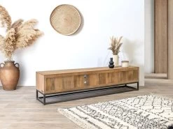 Ensemble BERGERAC Avec Buffet 190 Cm + Meuble TV 200 Cm Bois Massif De Manguier 20 Ensemble BERGERAC Avec Buffet 190 Cm + Meuble TV 200 Cm Bois Massif De Manguier -Velvet Magasin ensemble bergerac avec buffet 190 cm meuble tv 200 cm bois de manguier 8