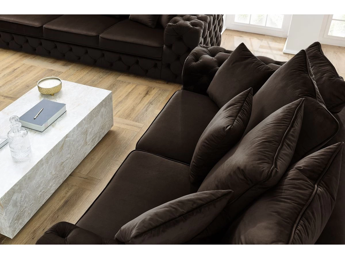 Ensemble Canapé Droit Fixe 3 + 2 Places Chesterfield VERSAILLES 9 Ensemble Canapé Droit Fixe 3 + 2 Places Chesterfield VERSAILLES – Image 7