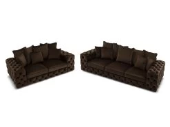 Ensemble Canapé Droit Fixe 3 + 2 Places Chesterfield VERSAILLES 20 Ensemble Canapé Droit Fixe 3 + 2 Places Chesterfield VERSAILLES -Velvet Magasin ensemble canape droit fixe 3 2 places chesterfield versailles 8