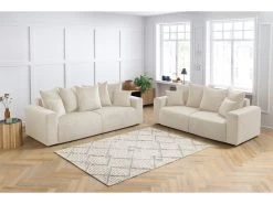 Ensemble Canapé Droit Fixe 3 + 2 Places ENVY Velours Côtelé -Velvet Magasin ensemble canape droit fixe 3 2 places envy velours cotele 2