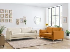 Ensemble Canapé Droit Fixe 3 + 2 Places MONTMARTRE Tissu Velours Côtelé