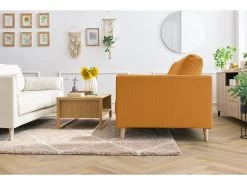 Ensemble Canapé Droit Fixe 3 + 2 Places MONTMARTRE Tissu Velours Côtelé -Velvet Magasin ensemble canape droit fixe 3 2 places montmartre tissu velours cotele 5