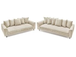 Ensemble Canapé Droit Fixe 4 + 3 Places CHAMBORD -Velvet Magasin ensemble canape droit fixe 4 3 places chambord 9