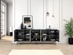 Ensemble CORNEILLE Avec Buffet 220 Cm + Meuble TV 220 Cm Tasseaux Pin Massif 14 Ensemble CORNEILLE Avec Buffet 220 Cm + Meuble TV 220 Cm Tasseaux Pin Massif -Velvet Magasin ensemble corneille avec buffet 220 cm meuble tv 220 cm tasseaux pin massif 2