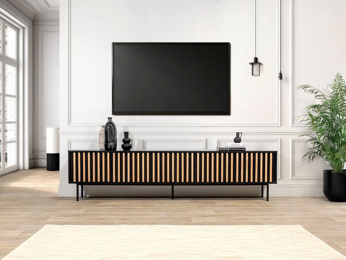 Ensemble CORNEILLE Avec Buffet 220 Cm + Meuble TV 220 Cm Tasseaux Pin Massif 10 Ensemble CORNEILLE Avec Buffet 220 Cm + Meuble TV 220 Cm Tasseaux Pin Massif – Image 8