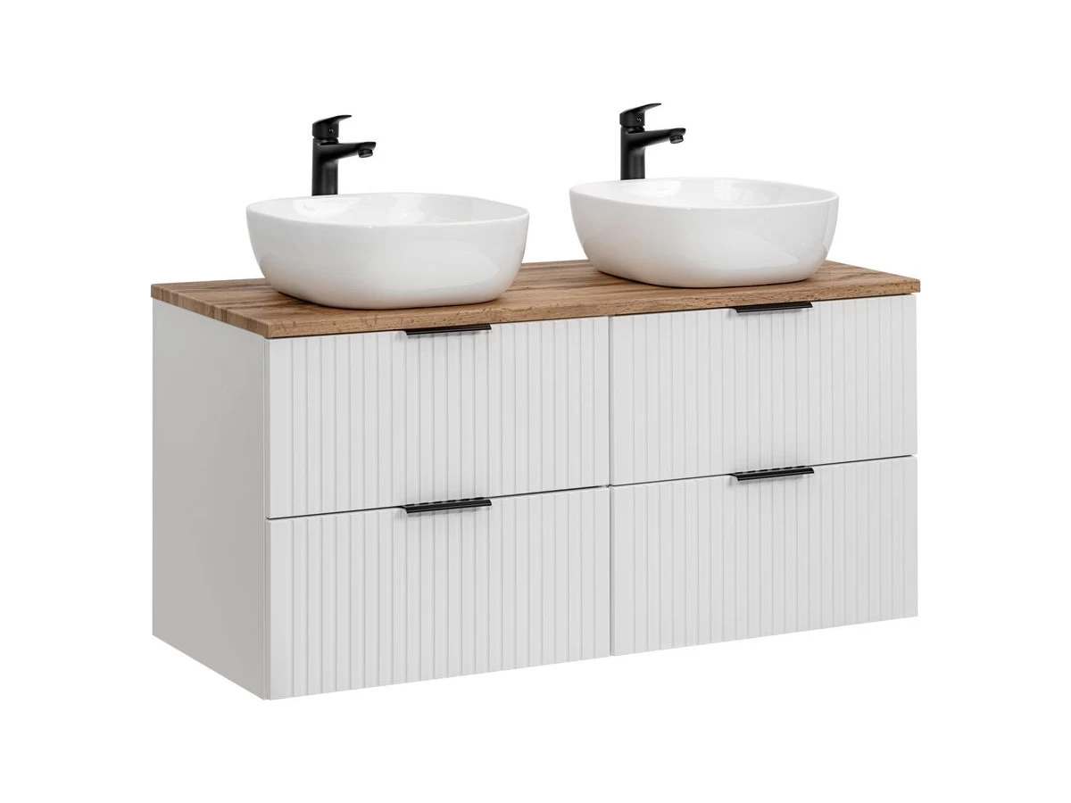 Ensemble De Salle De Bain 120 Cm HILONA Avec Vasques à Poser Et Colonne Blanc 3 Ensemble De Salle De Bain 120 Cm HILONA Avec Vasques à Poser Et Colonne Blanc