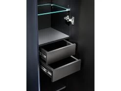 Ensemble De Salle De Bain 120 Cm PHARA Avec Colonne Bleu Et Or -Velvet Magasin ensemble de salle de bain 120 cm phara avec colonne bleu et or 9