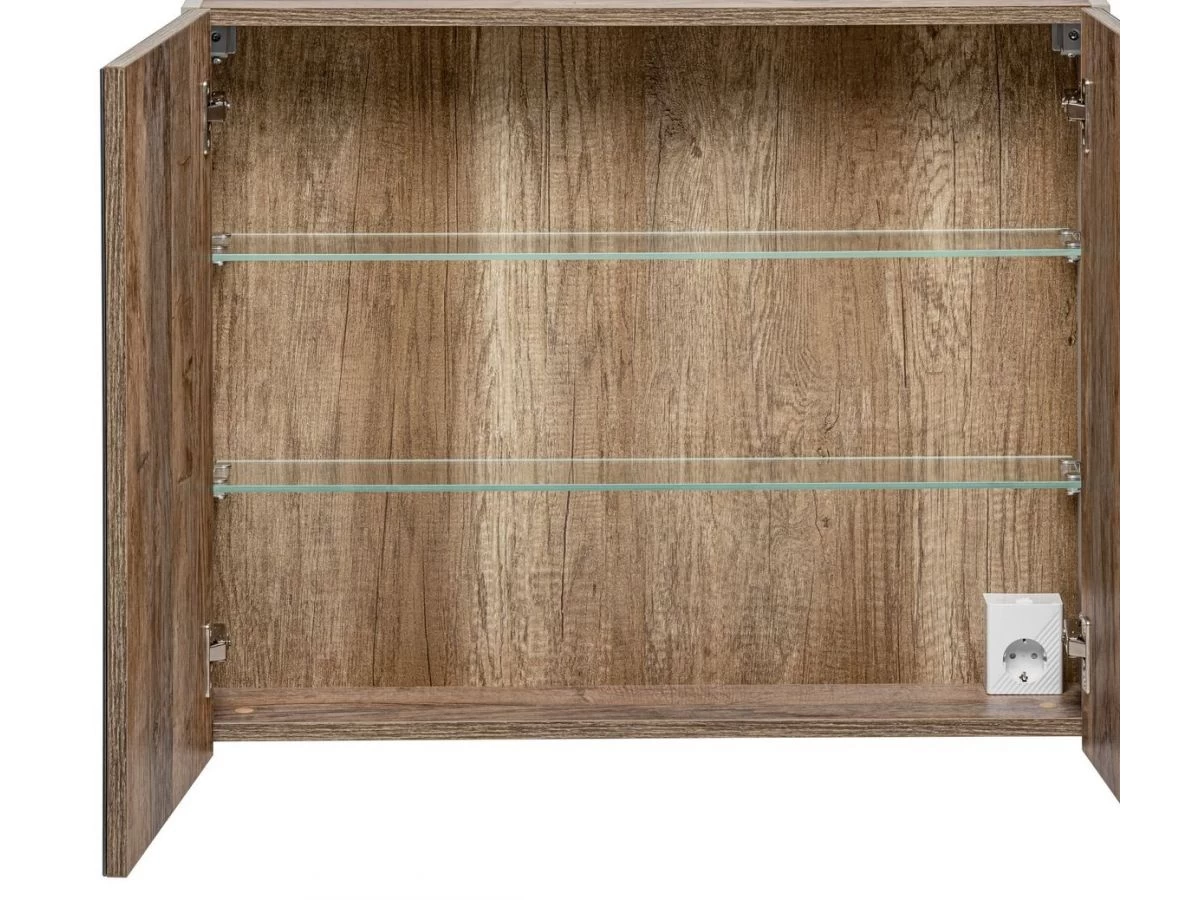 Ensemble De Salle De Bain 180 Cm FANNY Avec Colonne Et Armoires Murales 80cm Avec Miroirs Taupe 9 Ensemble De Salle De Bain 180 Cm FANNY Avec Colonne Et Armoires Murales 80cm Avec Miroirs Taupe â Image 7