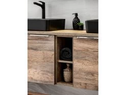 Ensemble De Salle De Bain 180 Cm ZINA Avec Colonne Et Meuble Pharmacie -Velvet Magasin ensemble de salle de bain 180 cm zina avec colonne et meuble pharmacie 7