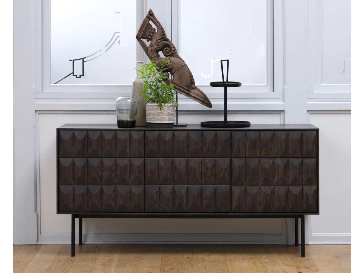 Ensemble JIL Avec Meuble TV 160 Cm + Buffet 2 Portes 160 Cm + Table Basse Placage Chêne Massif 8 Ensemble JIL Avec Meuble TV 160 Cm + Buffet 2 Portes 160 Cm + Table Basse Placage Chêne Massif – Image 6
