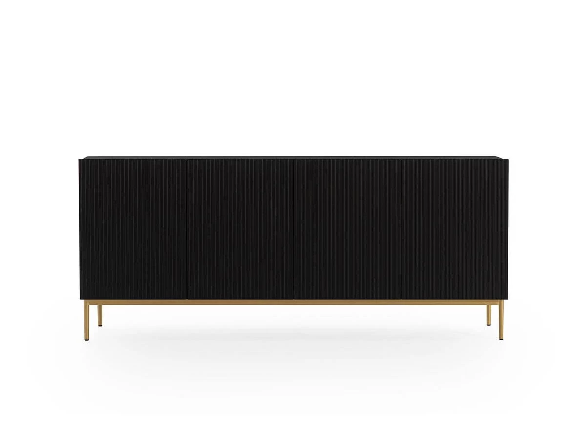 Ensemble KASHA Avec Meuble TV 200 Cm Avec Niche + Buffet 4 Portes 200 Cm Pieds Or 11 Ensemble KASHA Avec Meuble TV 200 Cm Avec Niche + Buffet 4 Portes 200 Cm Pieds Or – Image 9