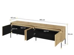 Ensemble LENARA Avec Buffet 193 Cm + Meuble TV 193 Cm Avec Tasseaux Et LED -Velvet Magasin ensemble lenara avec buffet 193 cm meuble tv 193 cm avec tasseaux et led 6