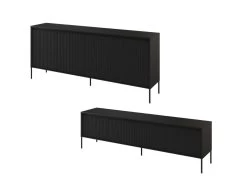 Ensemble LENARA Avec Buffet 193 Cm + Meuble TV 193 Cm Avec Tasseaux Et LED -Velvet Magasin ensemble lenara avec buffet 193 cm meuble tv 193 cm avec tasseaux et led 8