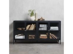 Ensemble LEYA Avec Meuble TV 132 Cm + Buffet 4 Portes 170 Cm + Rangement Vitrine Bas 110 Cm -Velvet Magasin ensemble leya avec meuble tv 132 cm buffet 4 portes 170 cm rangement vitrine bas 110 cm 9