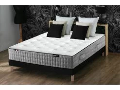 Ensemble Matelas CAPUCINE 30 Cm 672 Ressorts Ensachés 7 Zones + Sommier Tapissier -Velvet Magasin ensemble matelas capucine 30 cm 672 ressorts ensaches 7 zones sommier tapissier 7