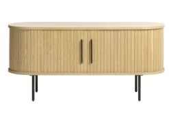 Ensemble PAULINA Meuble TV 120 Cm + Buffet 2 Portes 140 Cm Placage Chêne Massif -Velvet Magasin ensemble paulina meuble tv 120 cm buffet 2 portes 140 cm placage chene massif 4