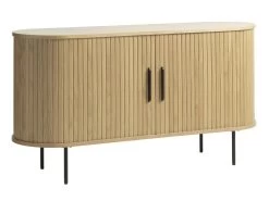 Ensemble PAULINA Meuble TV 120 Cm + Buffet 2 Portes 140 Cm Placage Chêne Massif -Velvet Magasin ensemble paulina meuble tv 120 cm buffet 2 portes 140 cm placage chene massif 8