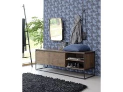 Ensemble SIMIANE Avec Meuble TV 155 Cm + Buffet 3 Portes 155 Cm + Table Basse + Bibliothèque H180 Cm Placage Chêne Massif -Velvet Magasin ensemble simiane avec meuble tv 155 cm buffet 3 portes 155 cm table basse bibliotheque h180 cm placage chene massif 2